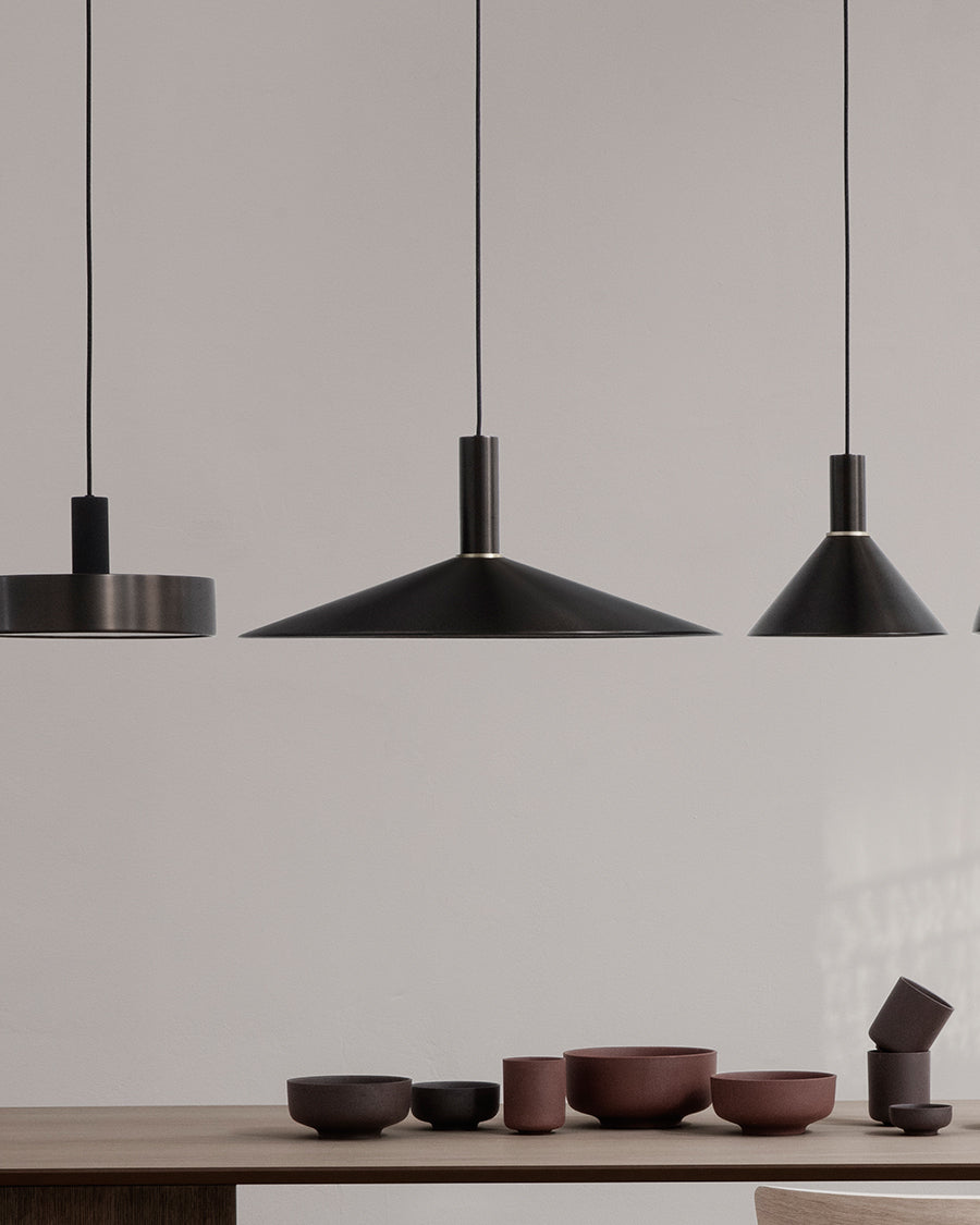 ferm LIVING - Lampenschirm ANGLE SHADE - black brass